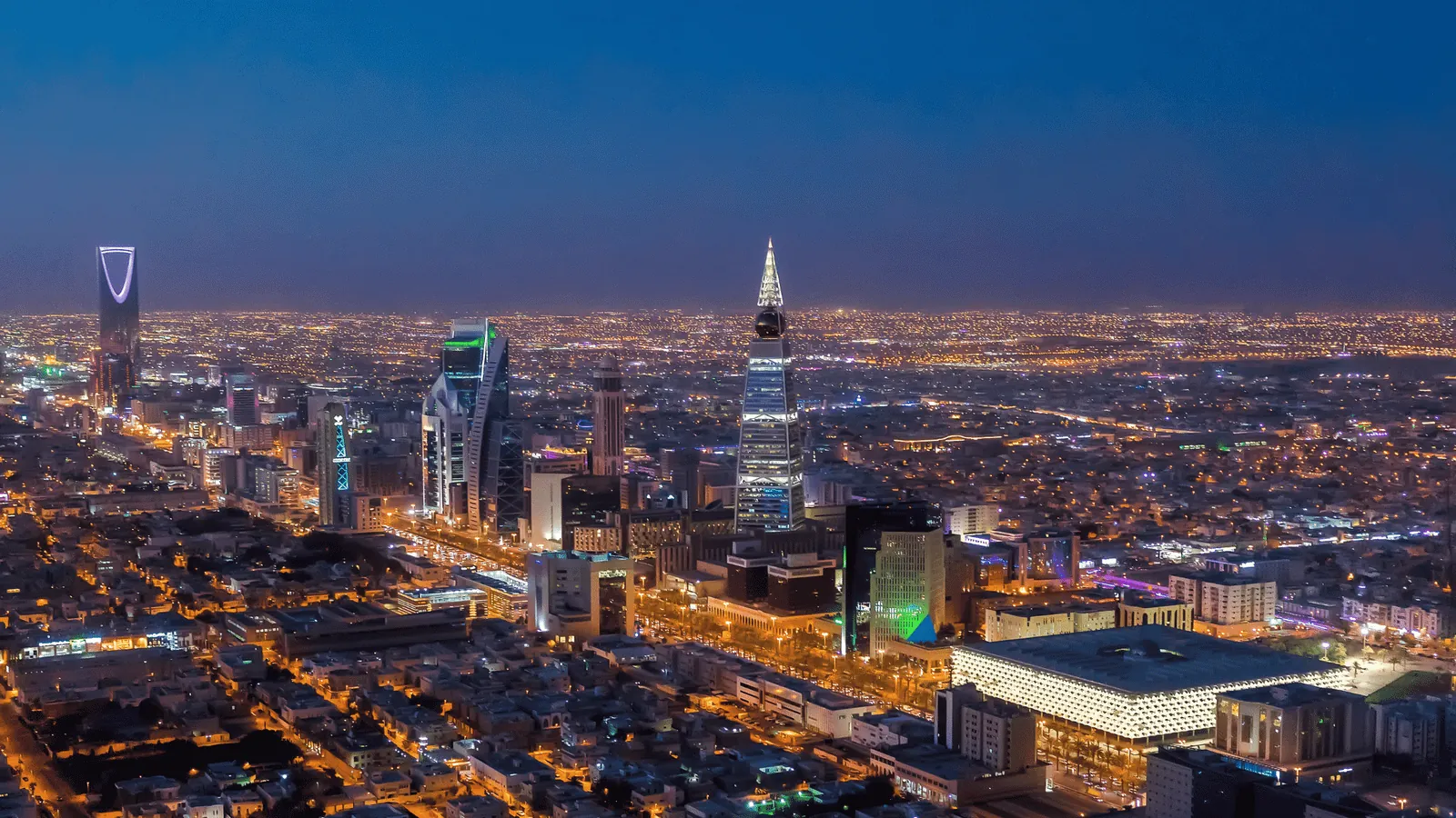 Riyadh skyline at night