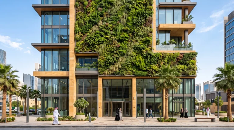 Green wall office building in Riyadh